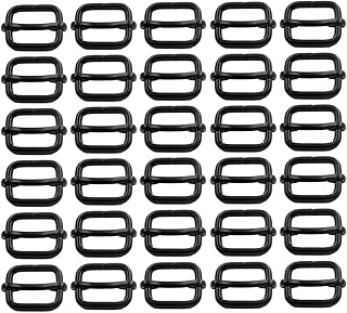 [BIKICOCO] 調整カン 針金コキ、手芸用品 金属 子供 幼稚園 保育園 上履き ナスカン 肩掛け 首輪 バッグ カバン ポシェット 財布 手作り、1.5 x 1.2 cm - ブラック