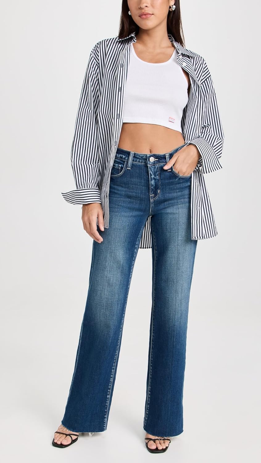 L'AGENCE Women's Scottie High Rise Wide Leg Jeans - Image 5