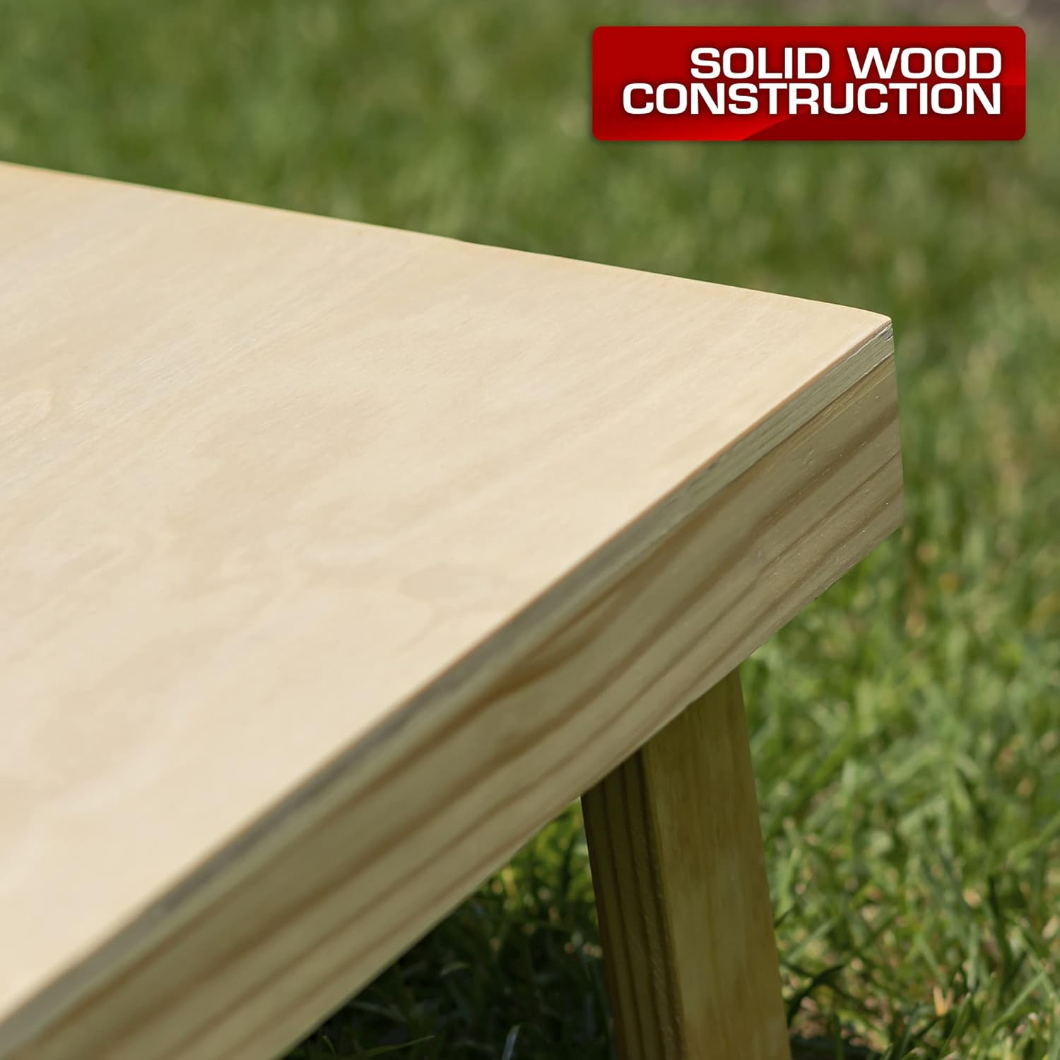 Backyard Champs Wood Cornhole Sets - Bean Bag Toss with 2 Cornhole Boards and 8 Bean Bags'