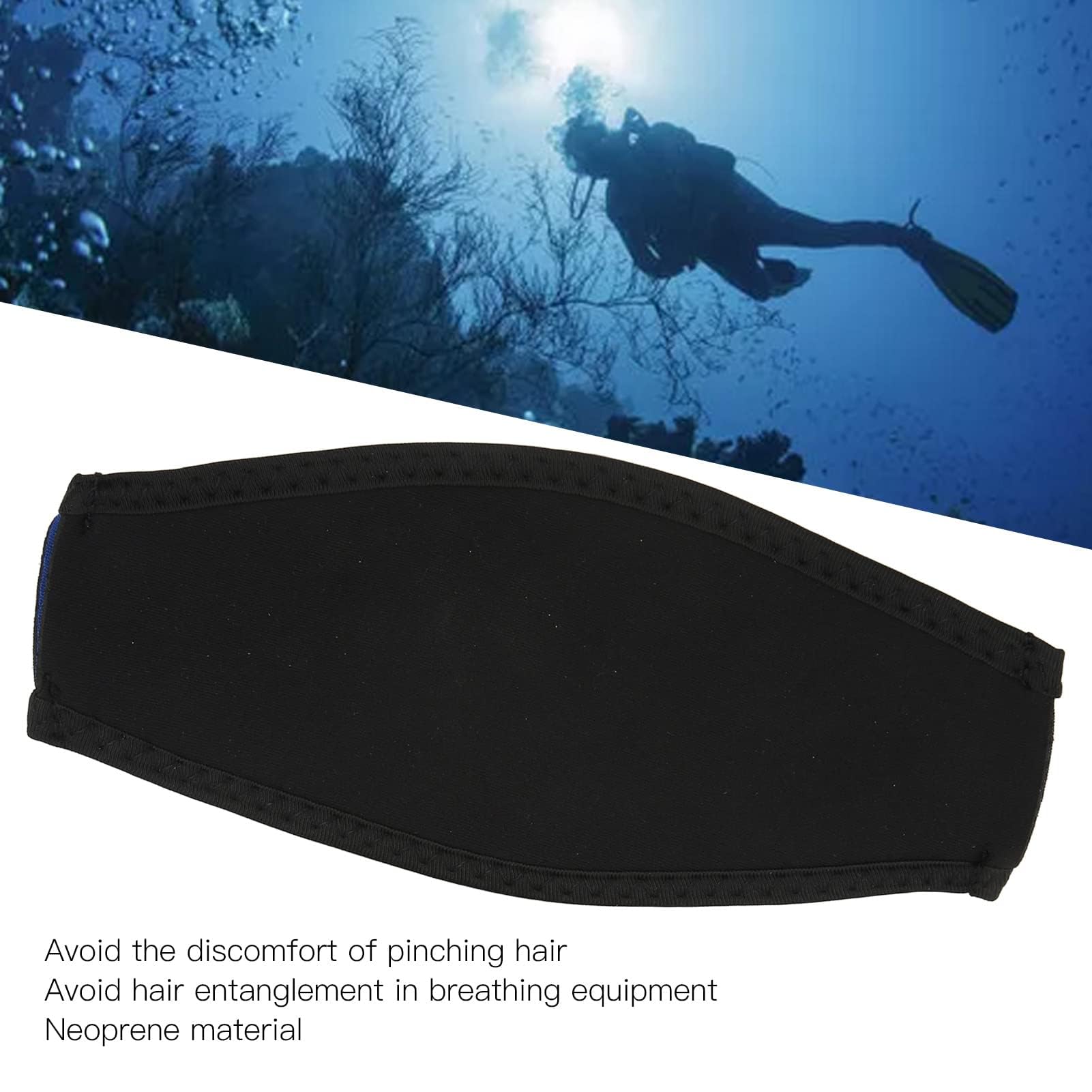 Alomejor Cinturino per Maschera da Immersione Cinturino per Maschera da Immersione in Neoprene Coperchio per Cinturino per Maschera Impermeabile da Nuoto Parte per Immersione
