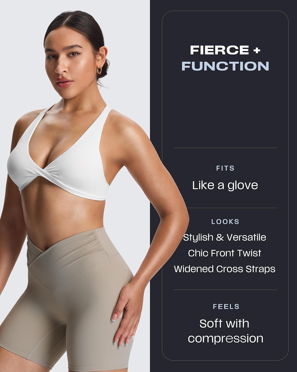 Aoxjox Women's Workout Sports Bras Fitness Satara Low Impact Bra Yoga Crop Tank - Image 5