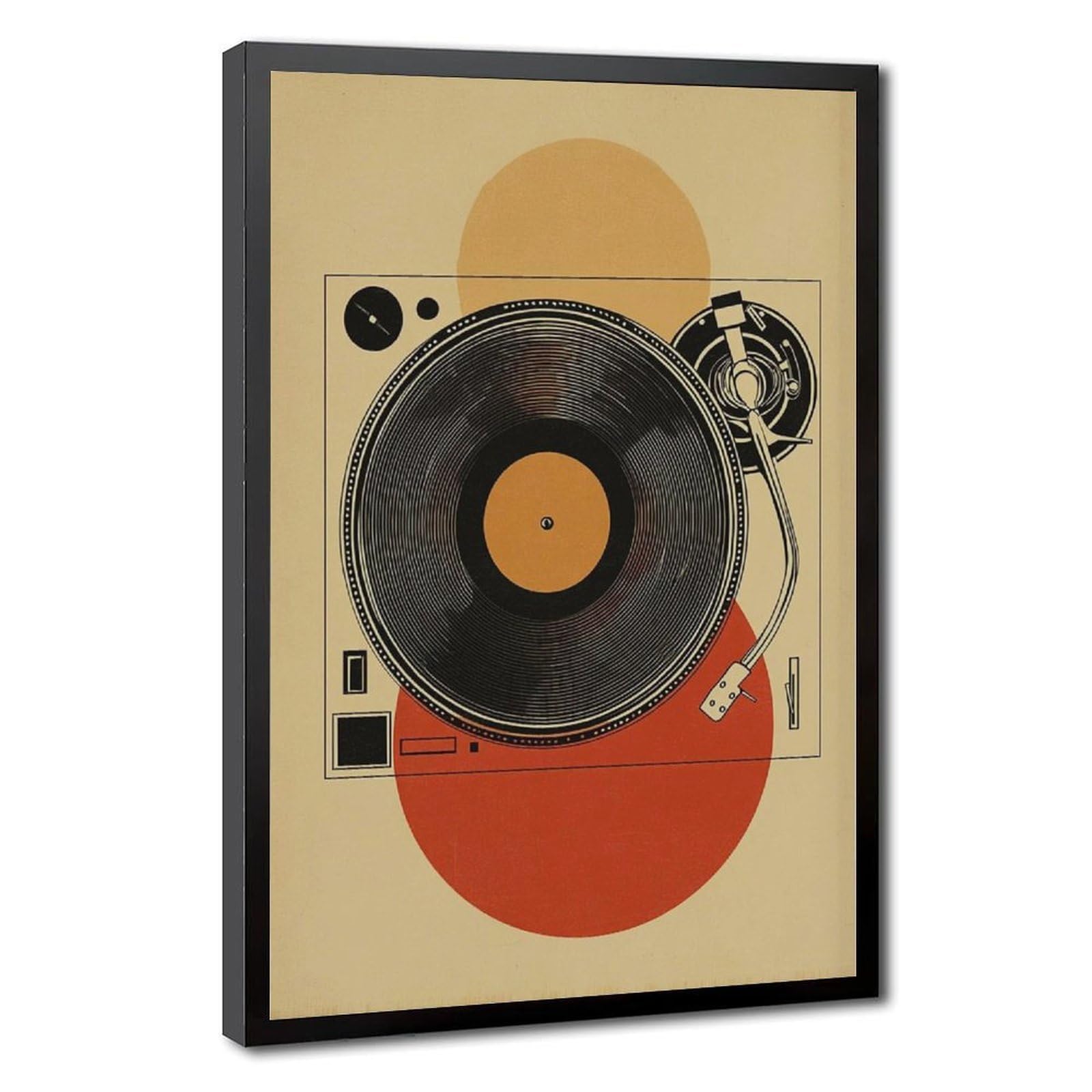 Bareronor Retro Turntable Canvas Poster Bedroom Decor Landscape Office Room Decor Gift 24" L X 36" W