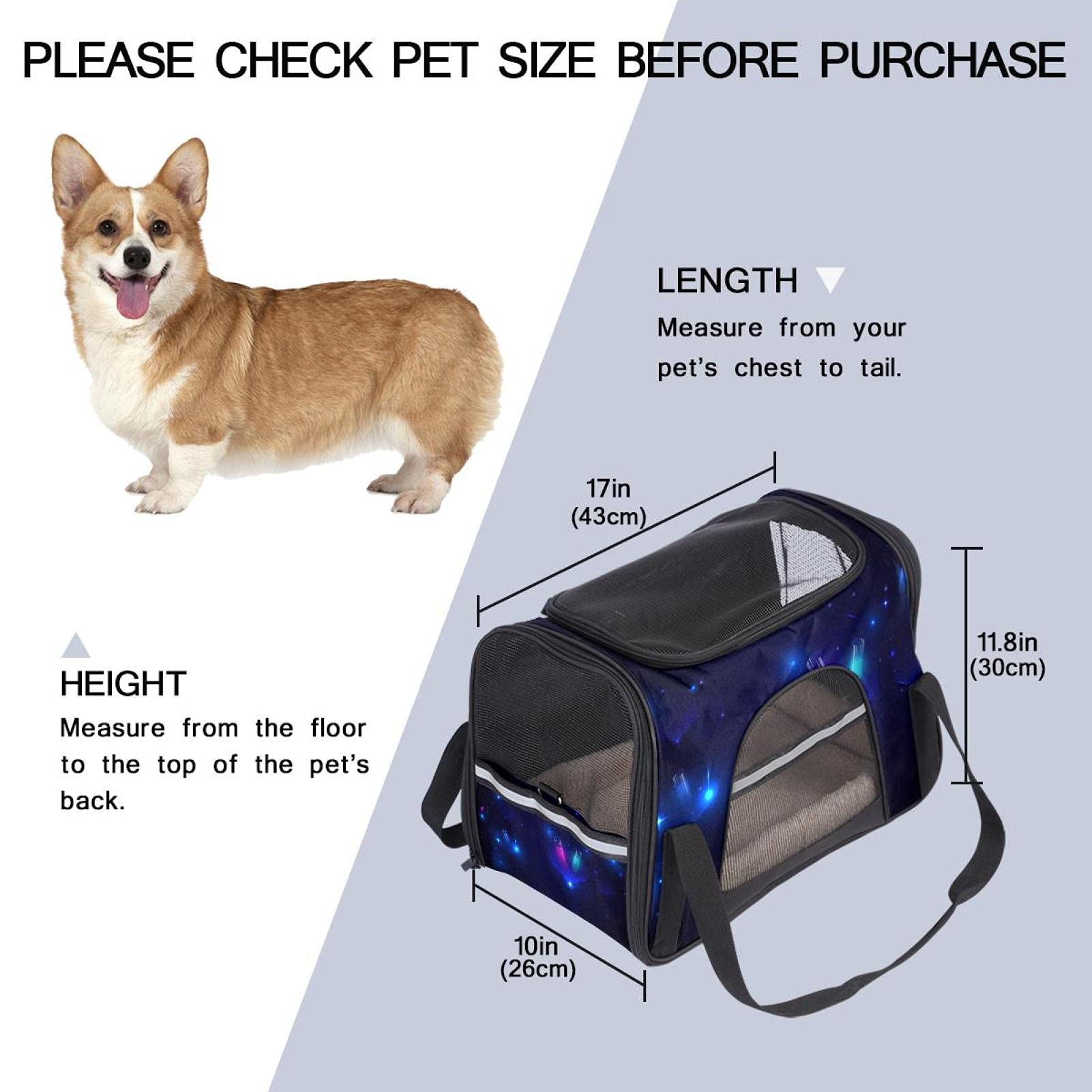 Bolsa portátil de viaje para mascotas, bolsas de lona aprobadas por aerolíneas para gato y conejo, con impresión futurista de laboratorio de ciencia de cara suave
