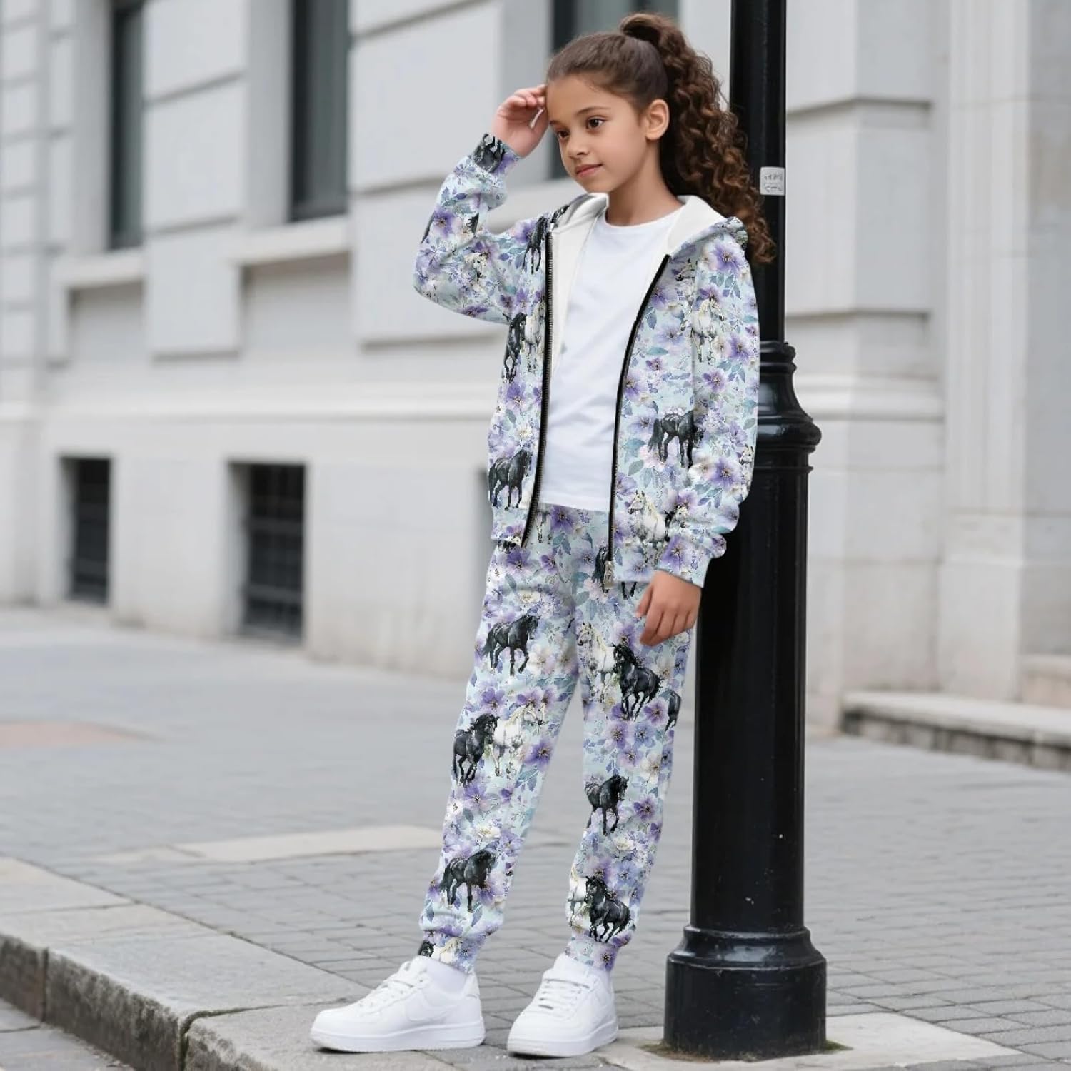 HUIACONG Girls Sweat Set for Children Sweat Suit for Kids Boys Sweatsuits