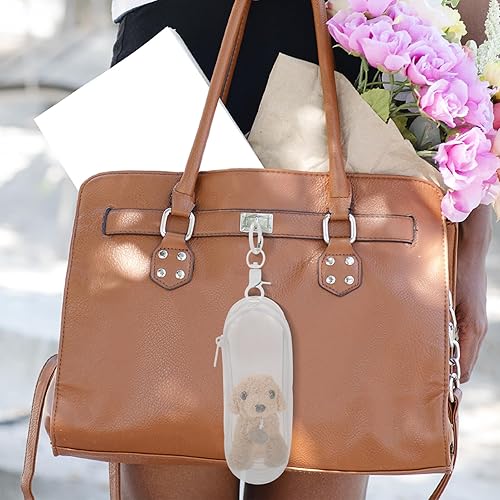 Miniatura 9 de Abaodam Bolsa de exhibición de figuras transparentes, bolsa de almacenamiento portátil para muñecas pequeñas con llavero, cajas ciegas colgantes,