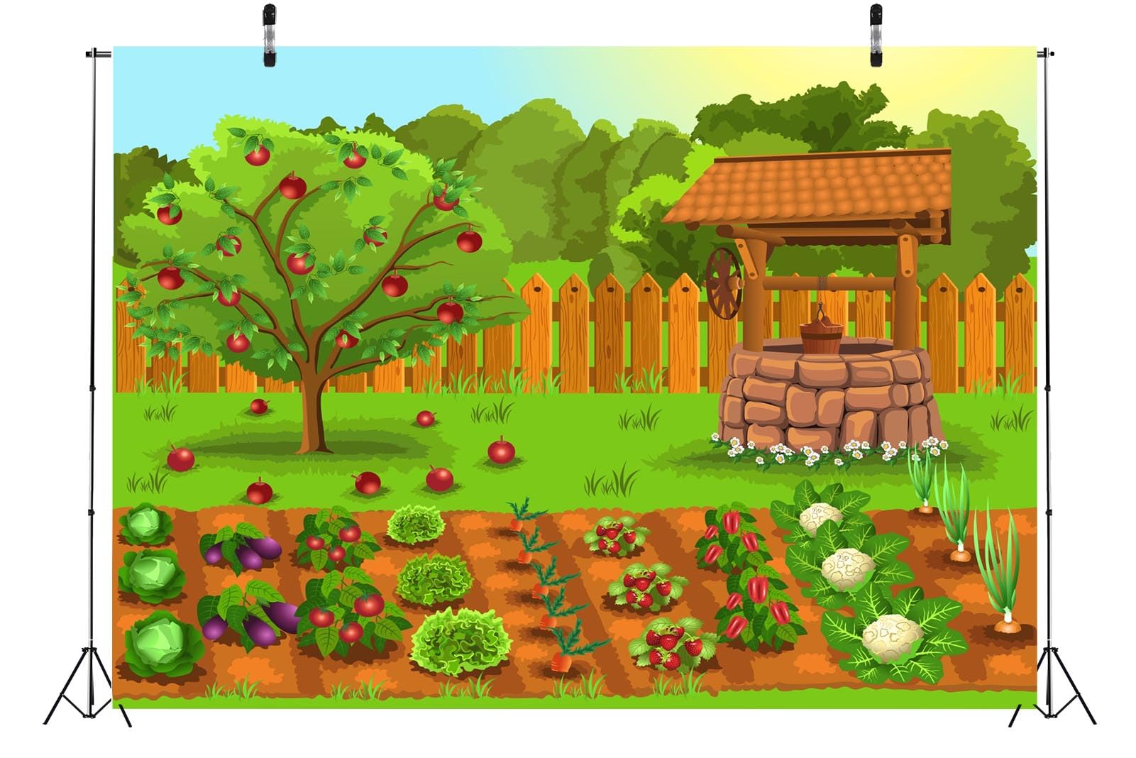 Farm Animals Pig Cow Round Photography Backdrop,baby Shower Kids Birthday Party Decor Candy Table Banner Circle Background Photo Studio Prop