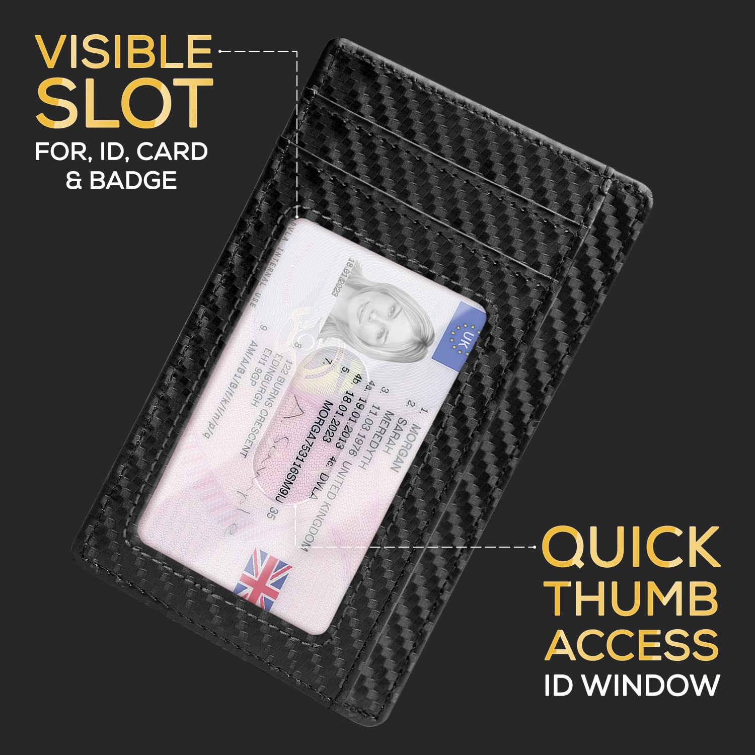 Carteras para Hombre Pequeñas con Bloqueo RFID - Cartera Tarjetero Hombre y Mujer con Caja de Regalo - Tarjeteros Hombre Tarjetas Credito