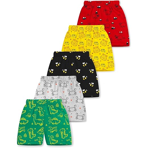 Kids Shorts Pack of 5 - Comfy Cotton Blend