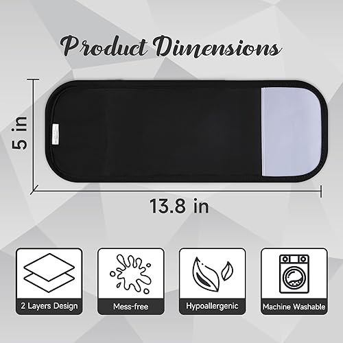 Miniatura 6 de Paquete de 2 paquetes de aceite de ricino para pies, envoltura de aceite de ricino orgánico para pies y pantorrillas, muñeca, envoltura de aceite de