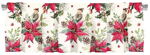 Miniatura 9 de Cenefa de cortina corta opaca con bolsillo para cortinero lacustre para decoración de cocina, dormitorio, 52 x 18 pulgadas, marrón topo, 2 paneles