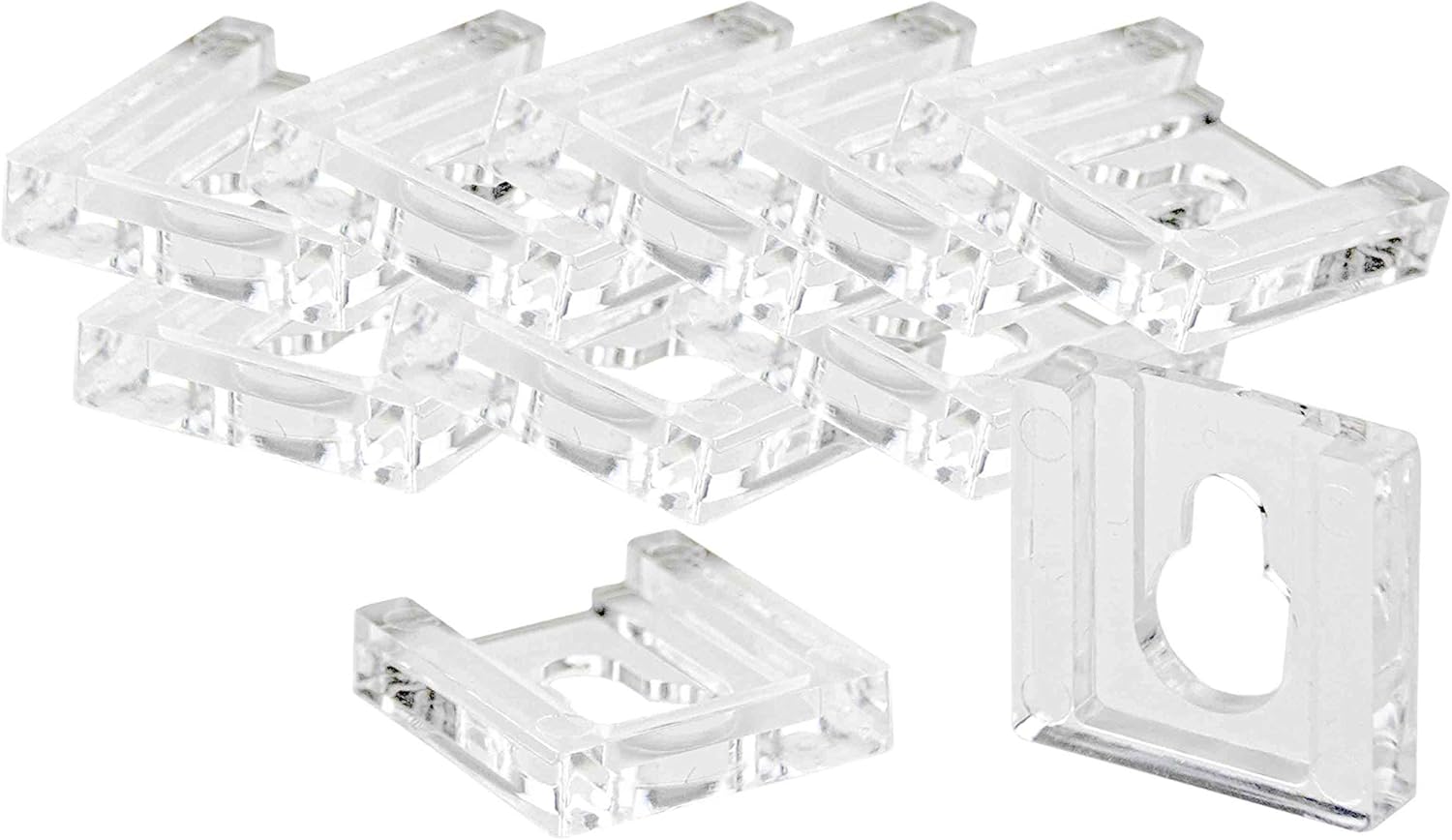 Marketing Holders Acrylic Keyholes Attachments 3/8 Clear Hanging Hardware (10)