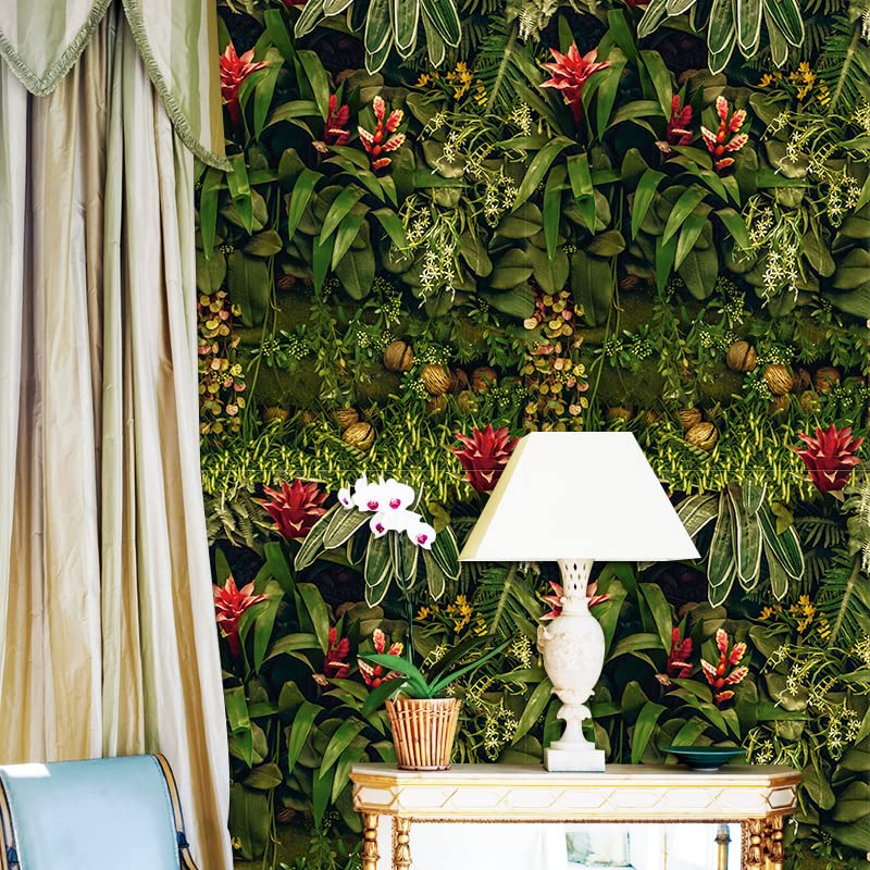 Indian Royals Nature Green Peel and Stick, Self Adhesive, 3D Vinyl Wallpaper for Home Décor (100 x 45 CM) 4
