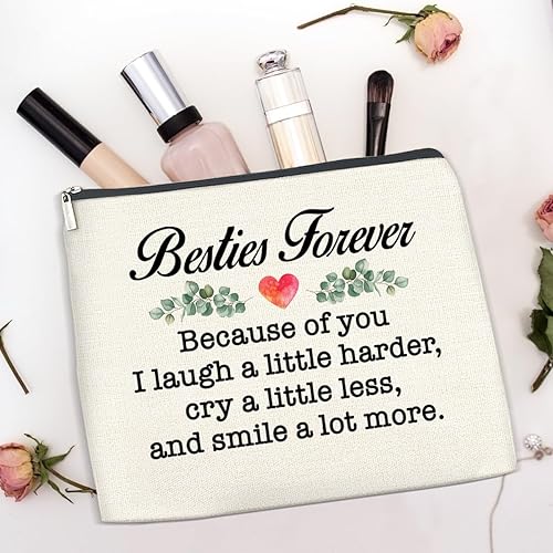Miniatura 7 de Bolsa de maquillaje para regalar a los mejores amigos, regalos de amistad para mujeres amigas, regalos de cumpleaños, Navidad, graduación, bolsa de