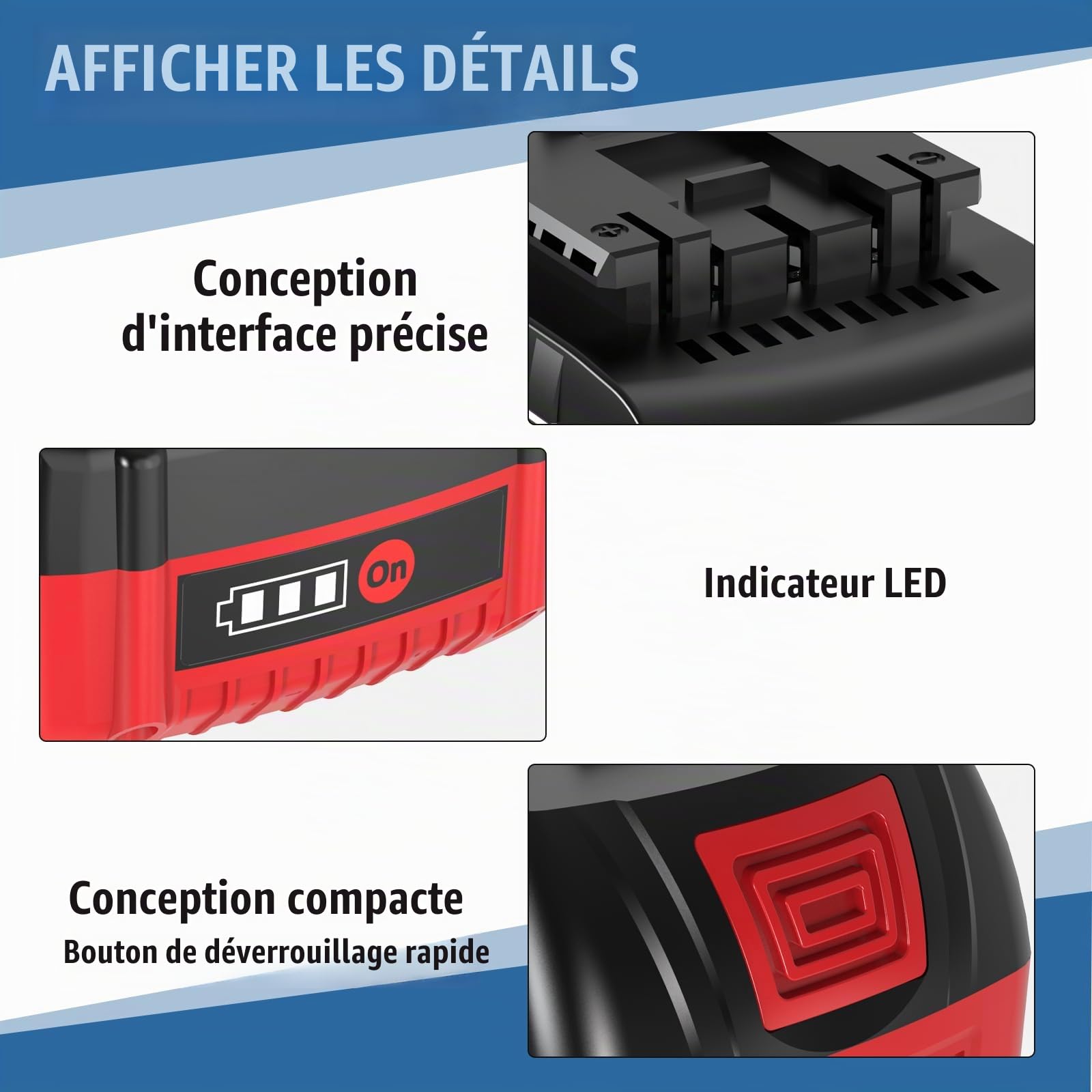 4Packs 18V 8.0Ah GBA Batteries pour Bosch Professional