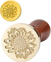 Vista 3 de Yoption Sello de cera de girasol, sello de cera de sellado de la serie Flora vintage, ideal para adornar sobres, invitaciones de boda, paquetes