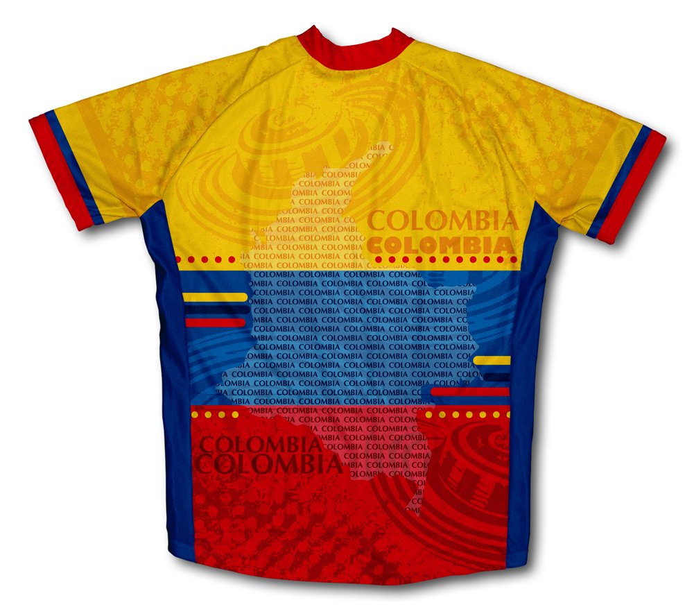 ScudoPro Colombia Short Sleeve Cycling Jersey for Youth - Size M Yellow
