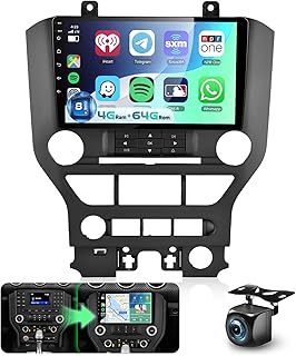 8 Core 4G+64G Car Radio Stereo for Ford Mustang 2015-2020 with 5G WiFi DSP Carplay Android Auto, Sellrich 9" 1280P QLED Touch Screen Beetle Radio with Bluetooth 5.0 FM/RDS GPS SWC Backup Camera