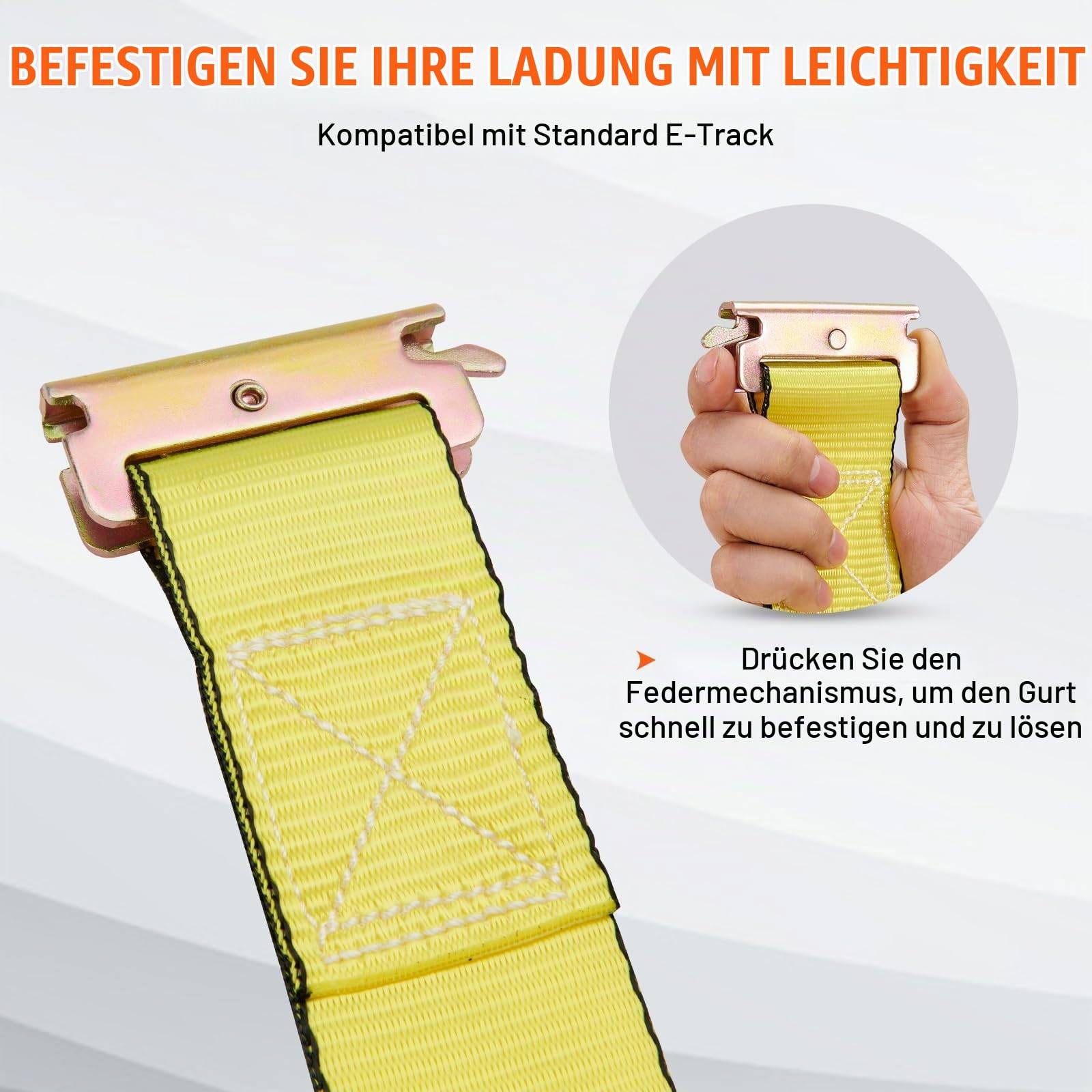 VEVOR 8er-Set Spanngurt 0,05 x 4,6 m Zurrgurt 1995,8 kg Ratschenzurrgurt Polyester-Gurt Kohlenstoffstahl-Haken Befestigungsgurt Ratschenspanngurt Ideal für Motorräder Fahrräder Kajaks UTV Boote ATV