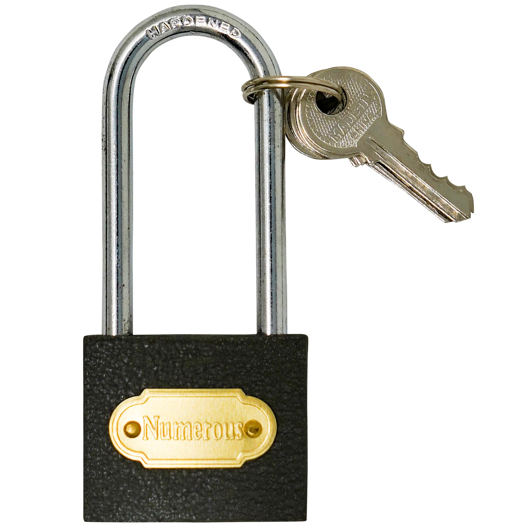 Dapetz ® 38mm Long Shackle Padlock with 3 Keys Indoor Outdoor High Security Key Padlock Hardened Steel Shackles Weatherproof for Shed Gym Warehouse Garage Garden Gate Fence