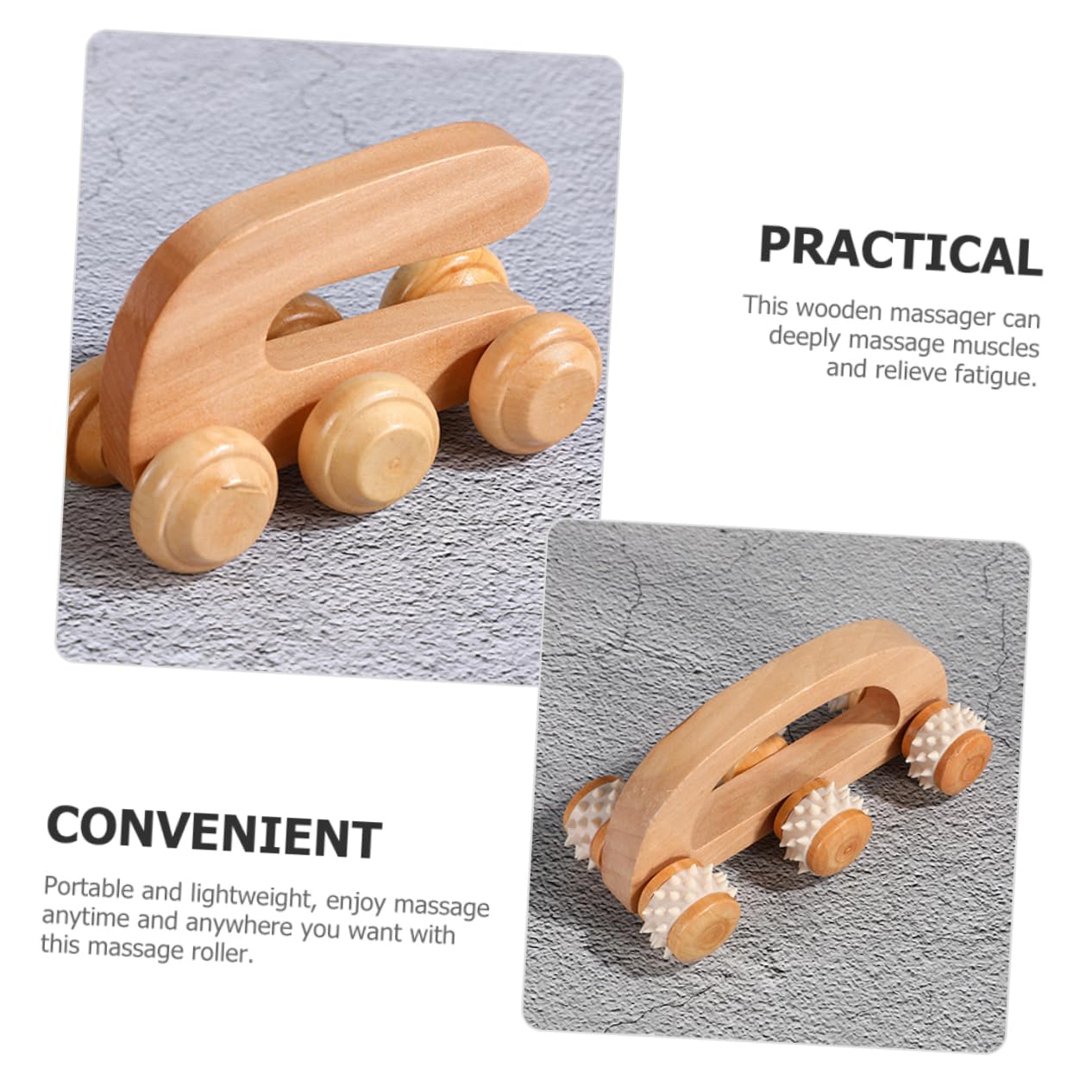 FOMIYES 5 Sätze Massagegerät Für Fußrollen Gewebe Schultermassagegerät Hand Massager Handmassagegeräte Fußmassagegerät Für Den Täglichen Gebrauch Massagerollenwerkzeug Hölzern 2 Stück * 5
