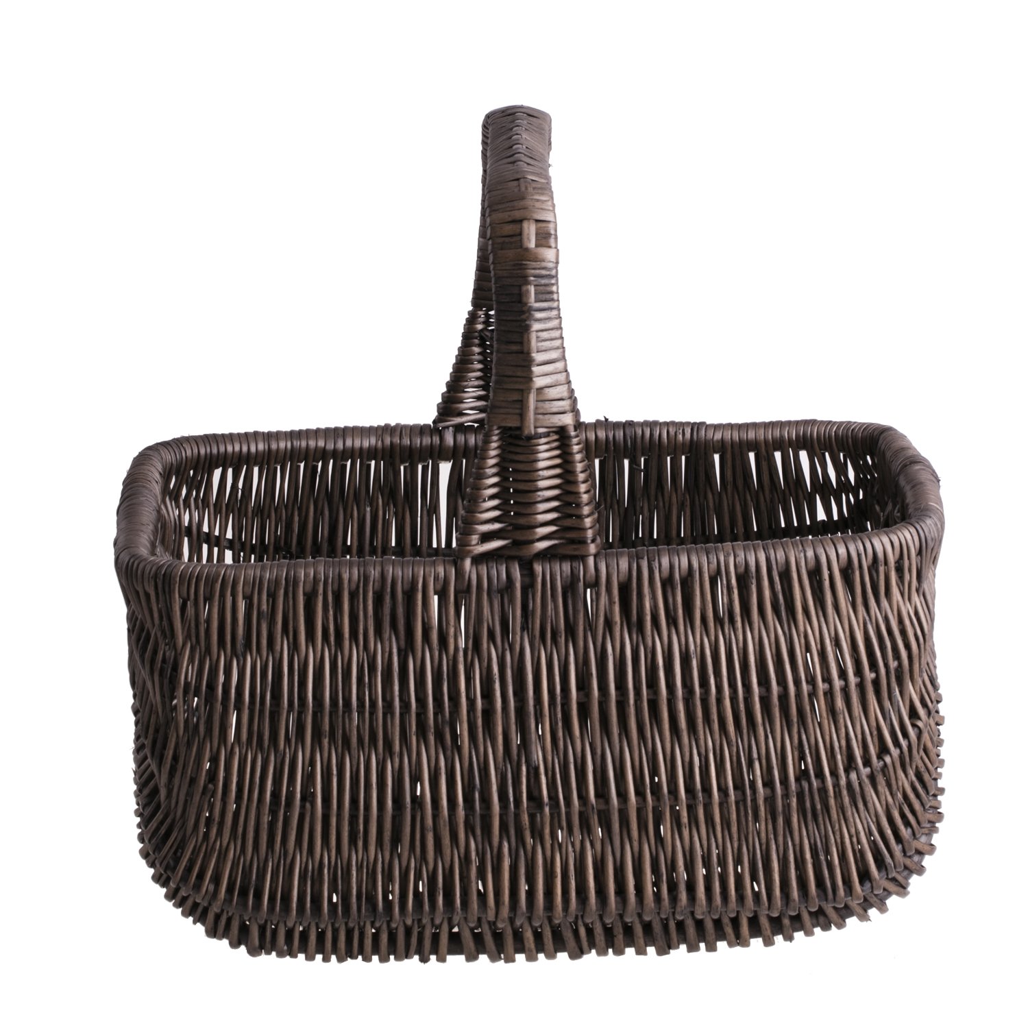 e-wicker24 koszyk na zakupy z wikliny, ciemnobrązowy koszyk na zakupy, koszyk na prezent