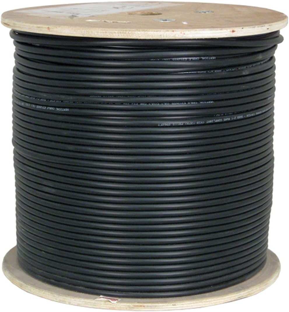 Vertical Cable CAT6A UV Rated Outdoor Bulk Cable 1,000ft. - Black