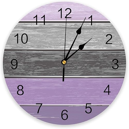 Silent - Reloj de pared decorativo sin tictac para cocina, dormitorio, baño, oficina, sala de estar, lavandería, hogar, funciona con pilas, reloj de