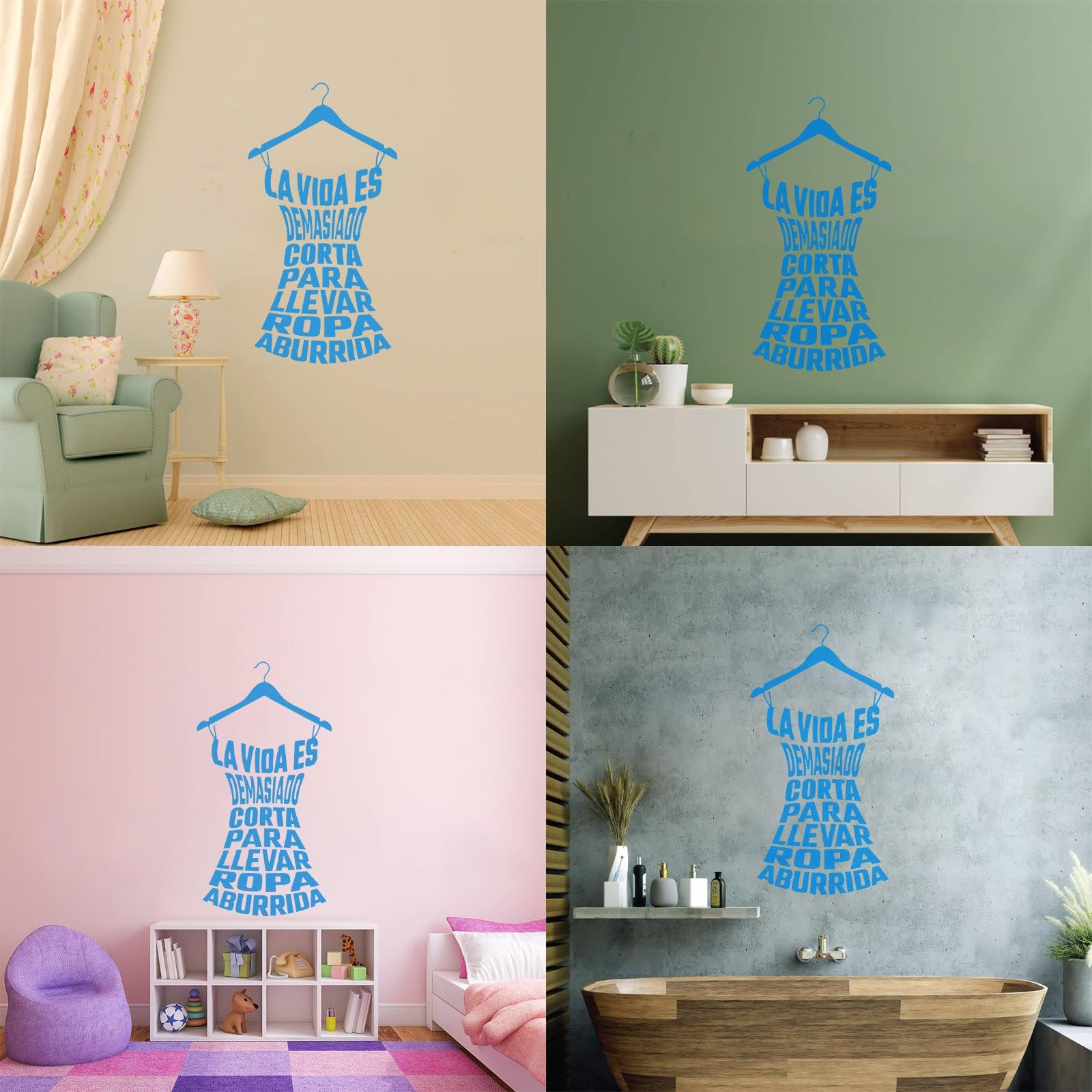 Spanish Quote Wall Stickers Home Decortaion Laundry Room Clothes Rack Vinyl Wall Decal Sewing Shop Window Art Wall Decor Extra Large - Image 3