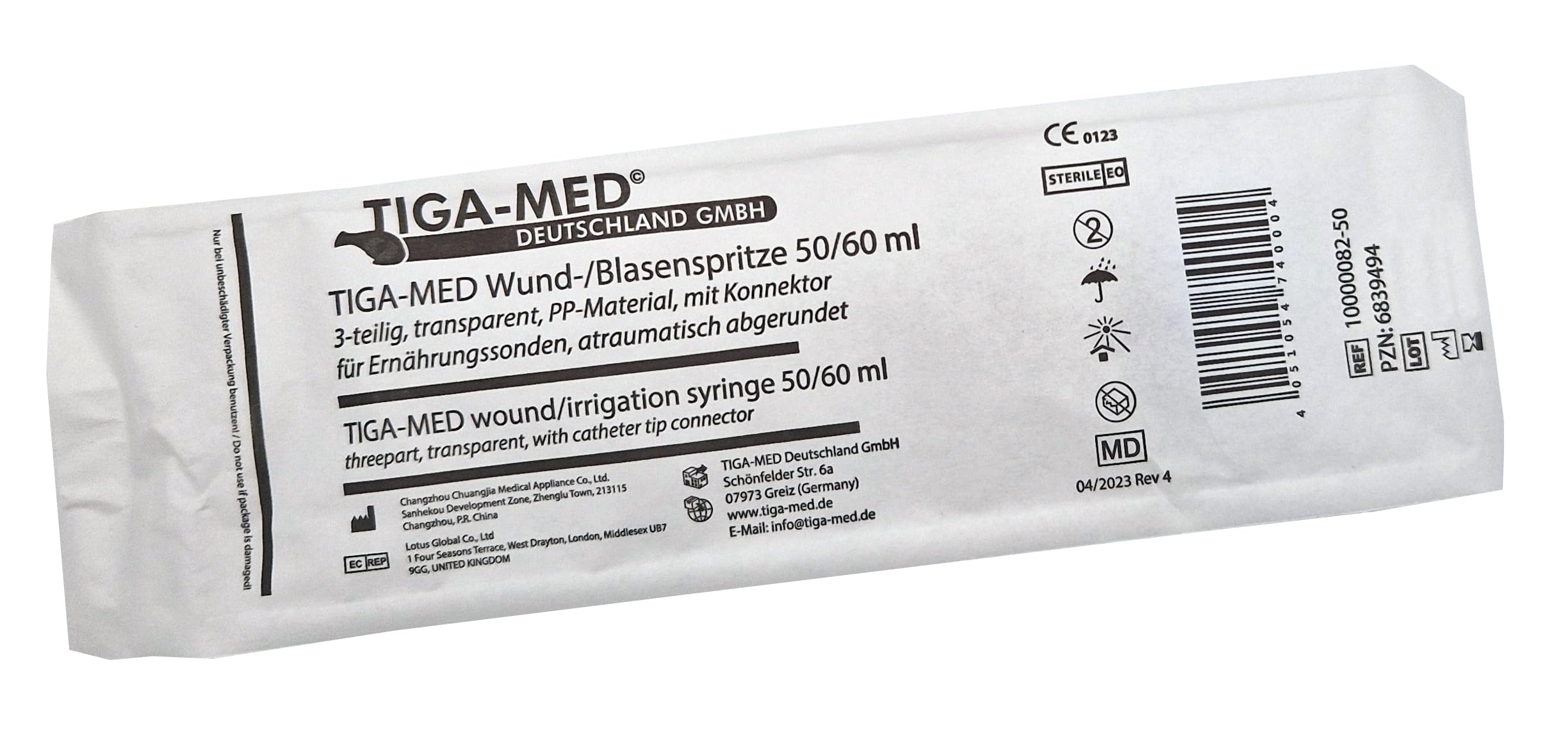TIGA-MED Jeringas de ampollas, 50 unidades, 50 ml/60 ml, estériles, con adaptador Luer, jeringas desechables, jeringas para catéter, jeringas para heridas y ampollas