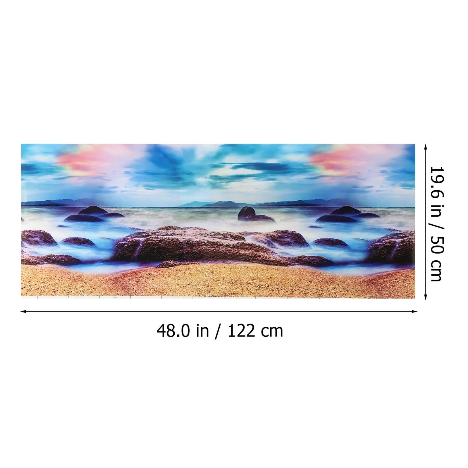 OJEVMLFVQ Aquarium Background Paper 3D Fish Tank Sticker Aquarium Background Picture Decor Double-Sided