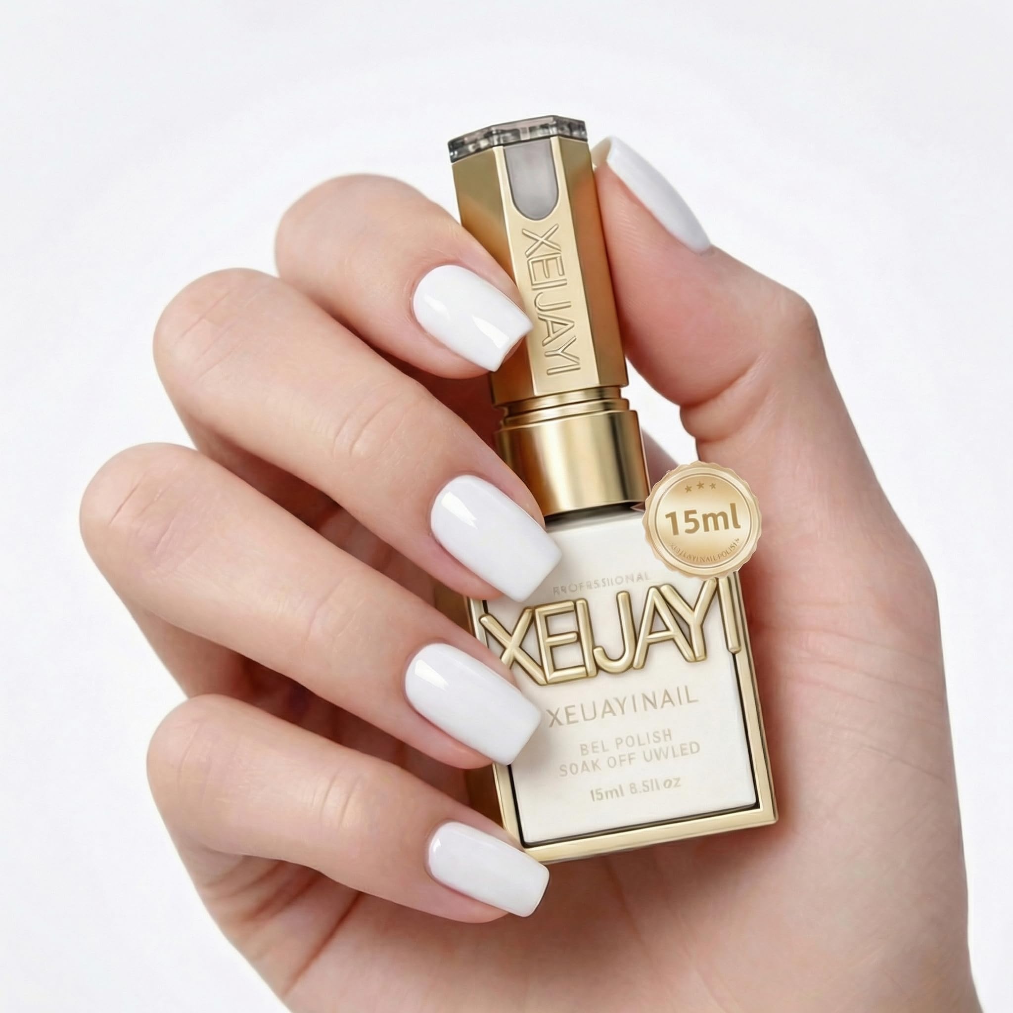 Amazon.com : Xeijayi Pure White Gel Nail Polish 15ml – Opaque