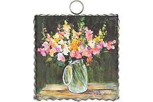 Round Top Collection Mini Rozie's Jar of Snapdragons