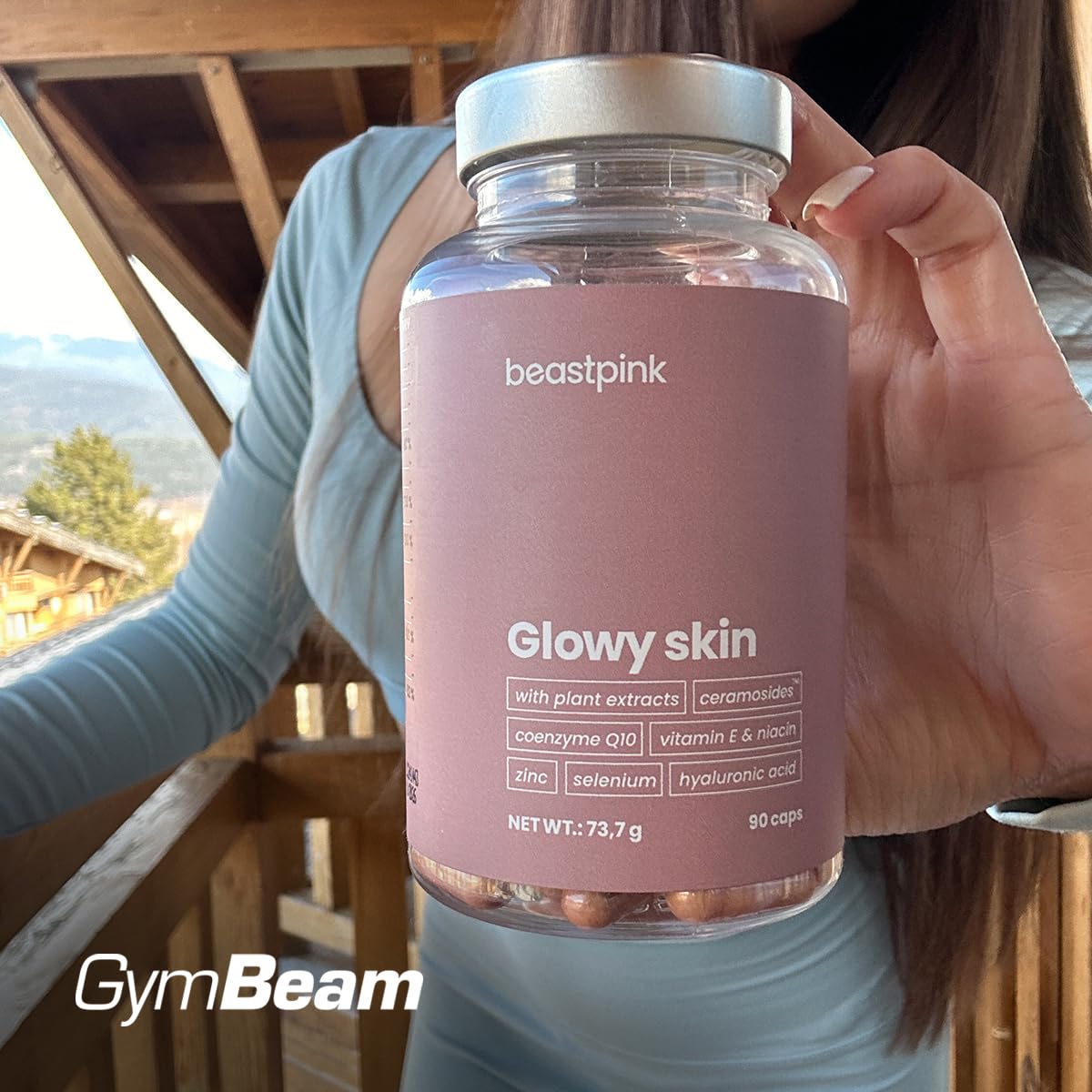 Glowy Skin - Coenzym Q10, Haut Vital, mit Hyaluronsäure, Vitamin E, Zink, Ceramide, Lipide, praktische Kapselform für strahlende Haut, 90 kaps