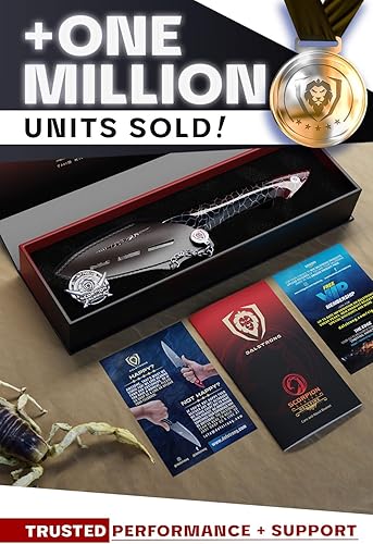 Miniatura 6 de Dalstrong Cuchillo de pelar - 4 pulgadas - Serie Scorpion - Exclusivo acero japonés V12 Ultra - Damasco negro - Mango de resina de panal negro y