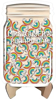 TONGFENG Reward Jar with Stars | Personalized Moon Reward Jar | Reward Jar with Stars Incentive Jar Good Behavior Jar Potty Train Tool Reward Board for Kids Home School Classroom Teacher Parent