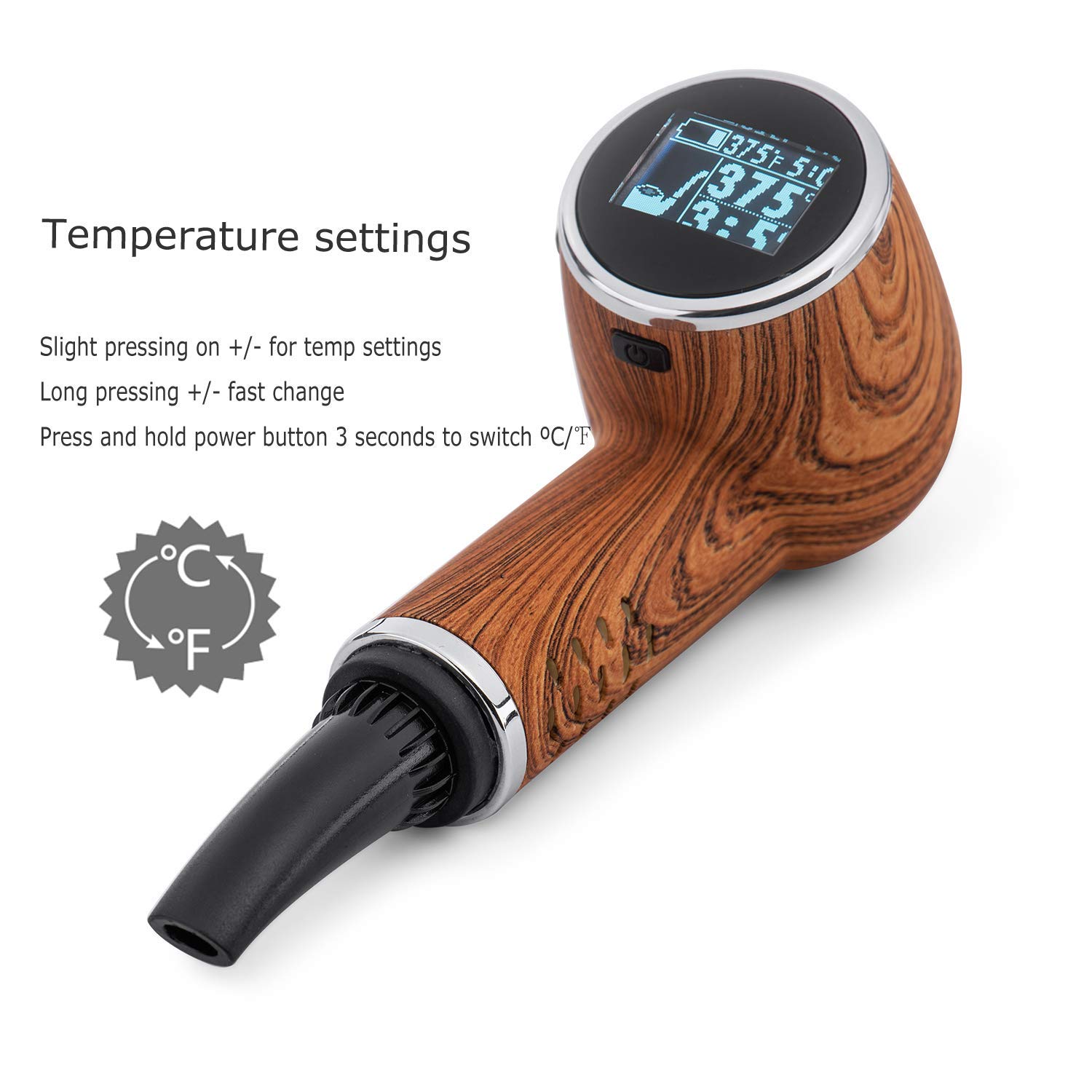 Autloops Relova Dry Herb Vaporizer Starter Kit Herbal Vape Pen Pocket Size  Temperature Adjustable Medical Device (Wood Brown) : Amazon.de: Electronics  & Photo