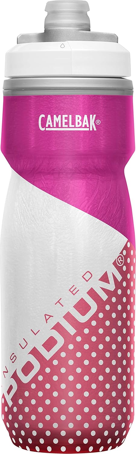 Podium Chill Bike Bottle 21oz - Insulated Squeeze Bottle, Color Block Pink LE : Sports & Outdoors
