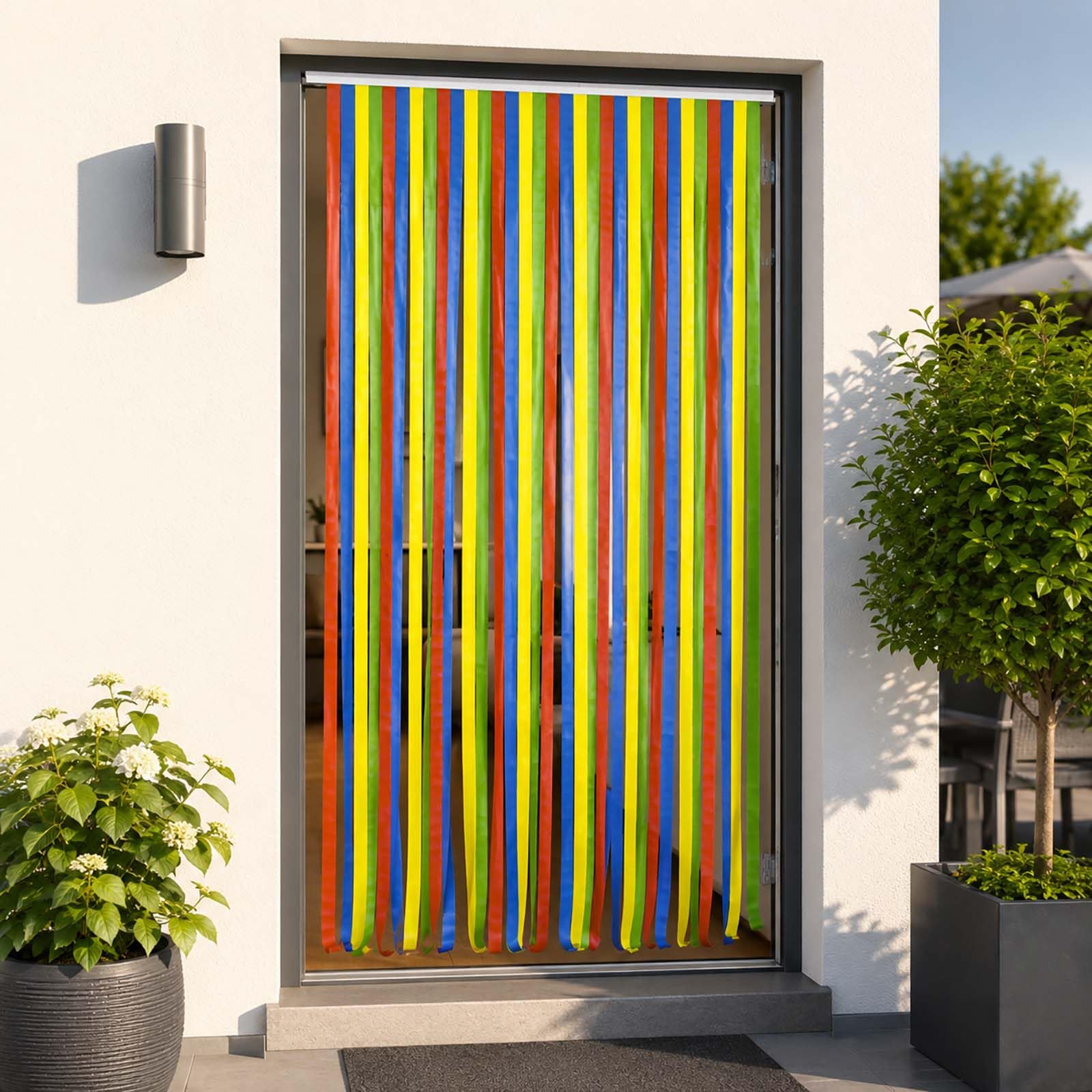 BURI 12x Tür Streifenvorhang Insektenschutz 90x200 cm Sichtschutz Kunststoff