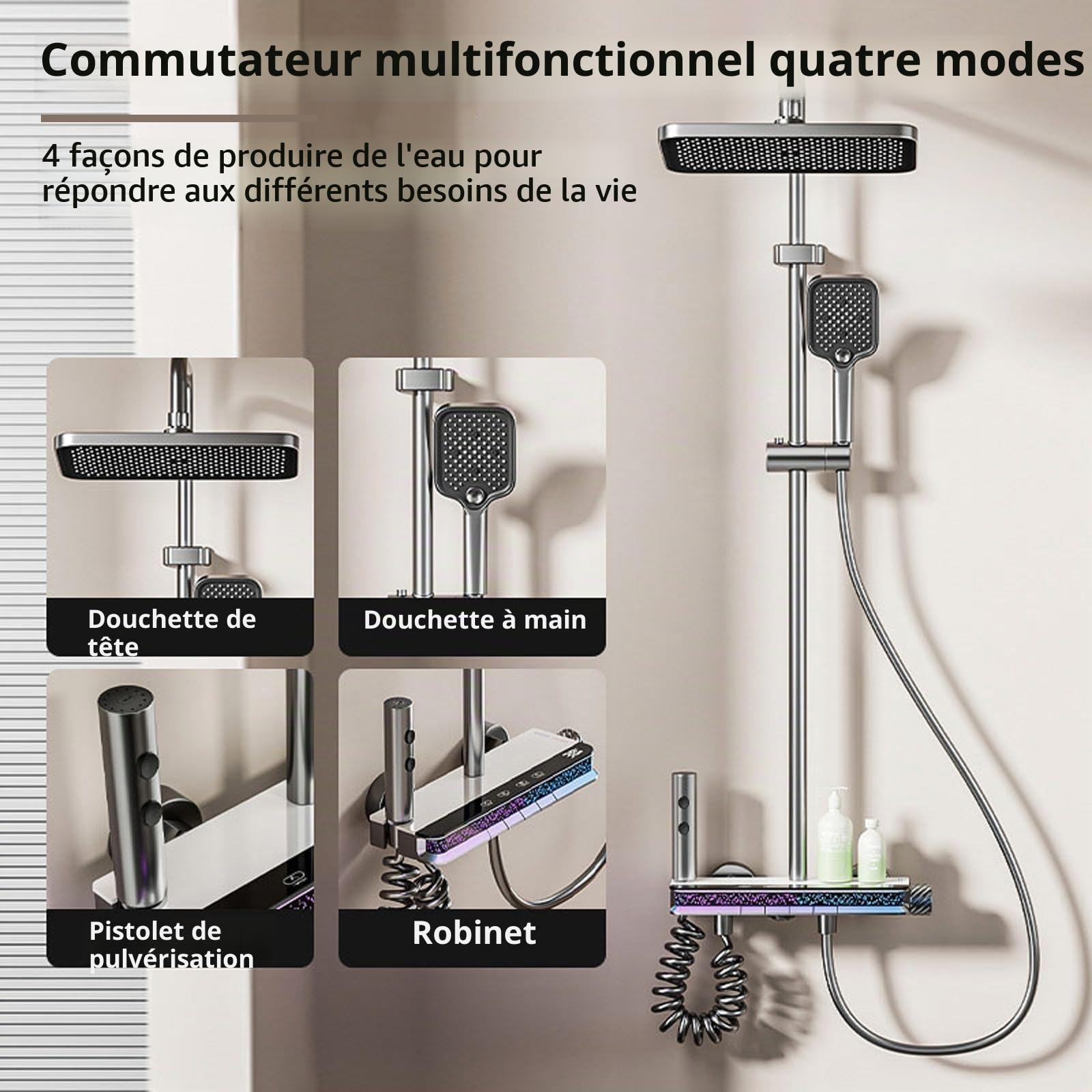 Colonne de Douche avec Écran Digital Intégré