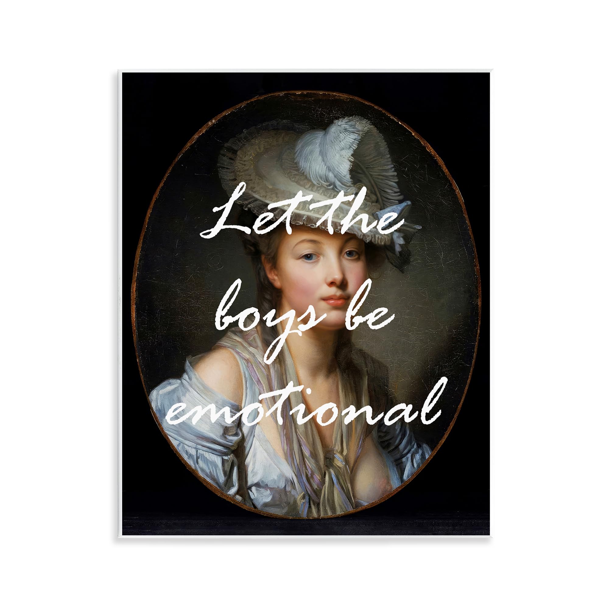 Stupell Industries 'Let The Boys Be Emotional', Wall Plaque Art, 11 x 14 Inches, Easy to Hang and Sturdy, Made in USA, by Tina LeCour