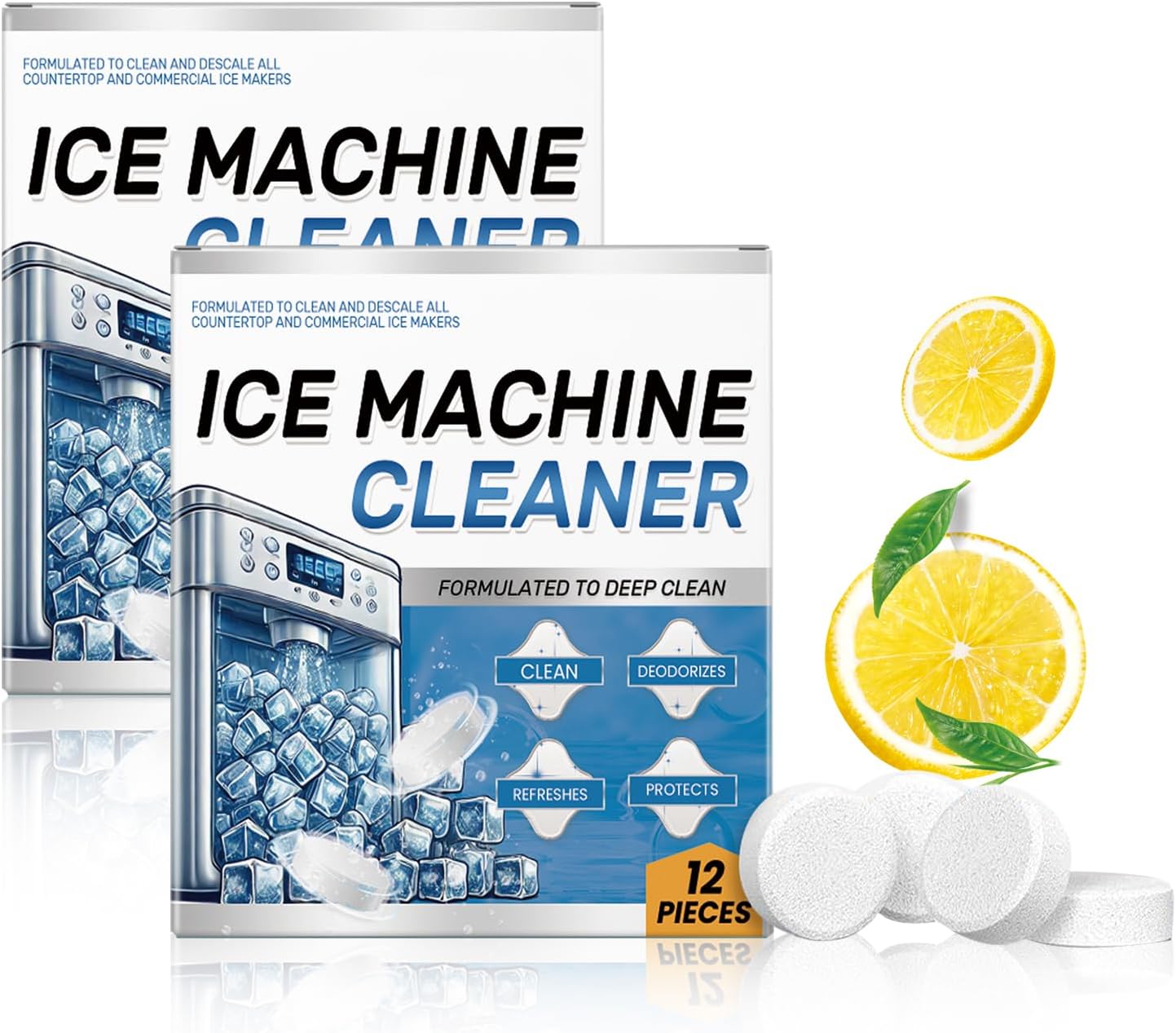 Ice Machine Cleaner Maker Descaler – 24 Clean Tablets, Compatible with Opal, Kitchenaid, Nickel Safe Scale Remover for Countertop, Deep Cleaning, Remove odor, Bulk 1 Year Supply Ice Machine Cleaner Maker Descaler – 24 Clean Tablets, Compatible with Opal, Kitchenaid, Nickel Safe Scale Remover for Countertop, Deep Cleaning, Remove odor, Bulk 1 Year Supply
