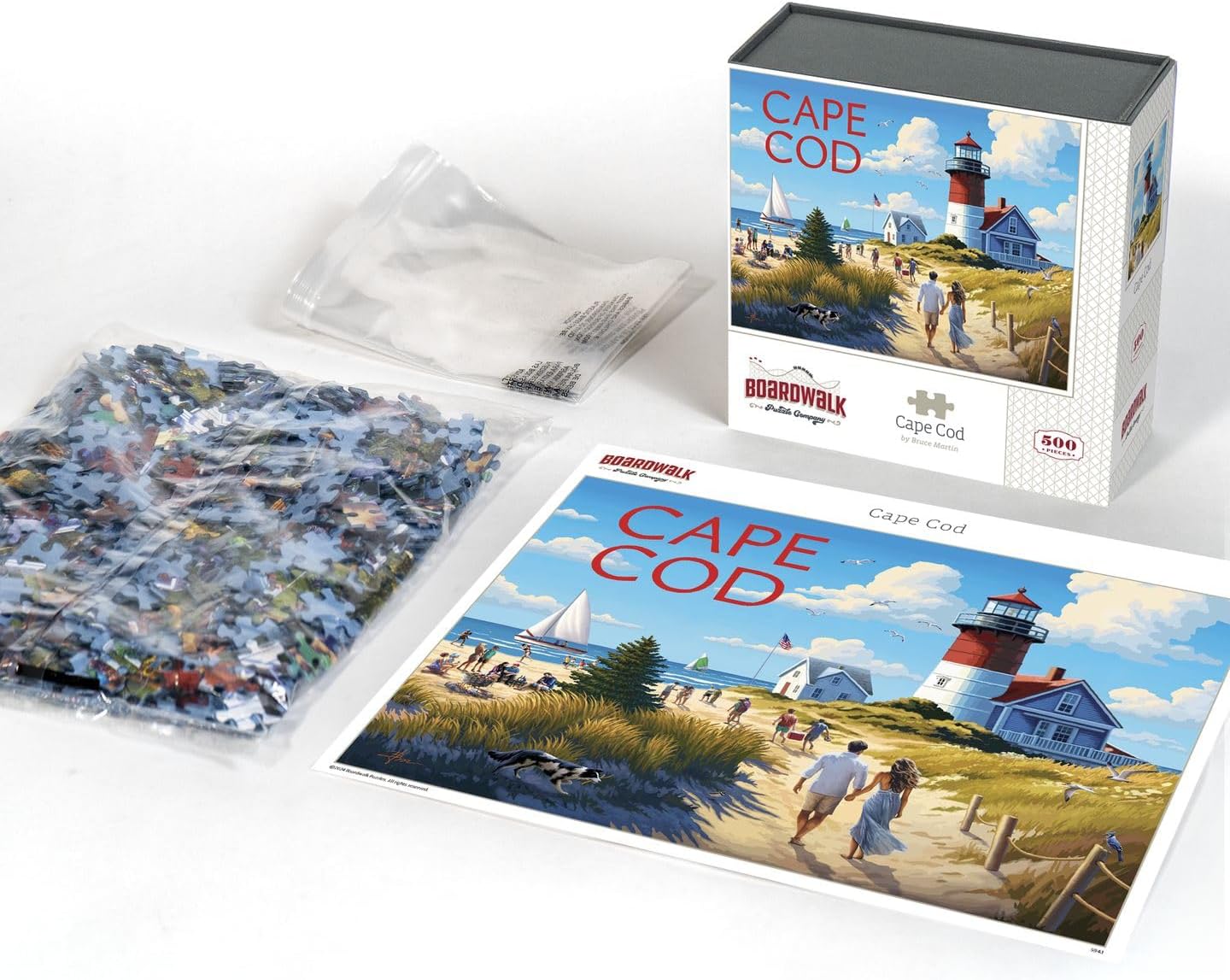 Boardwalk Puzzles Cape Cod, 500 Piece Jigsaw Puzzle for Adults, Made in USA