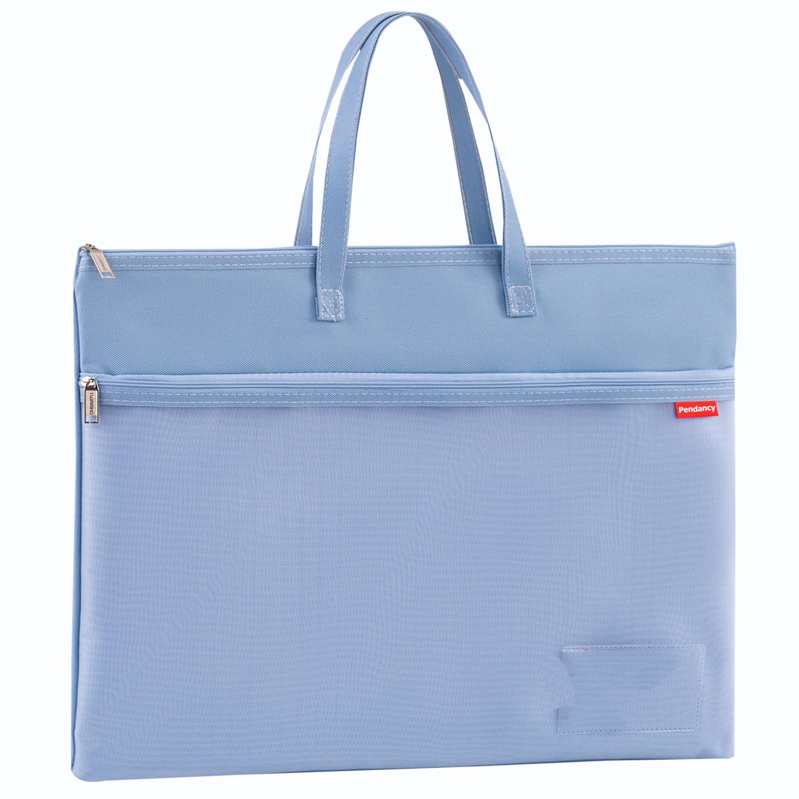 Pendancy Mesh Zipper Pouch A3 Size, Large Double Pocket Waterproof File Bag with Handle, 13x17 in Foldable Document Storage for Puzzle Project/Cross