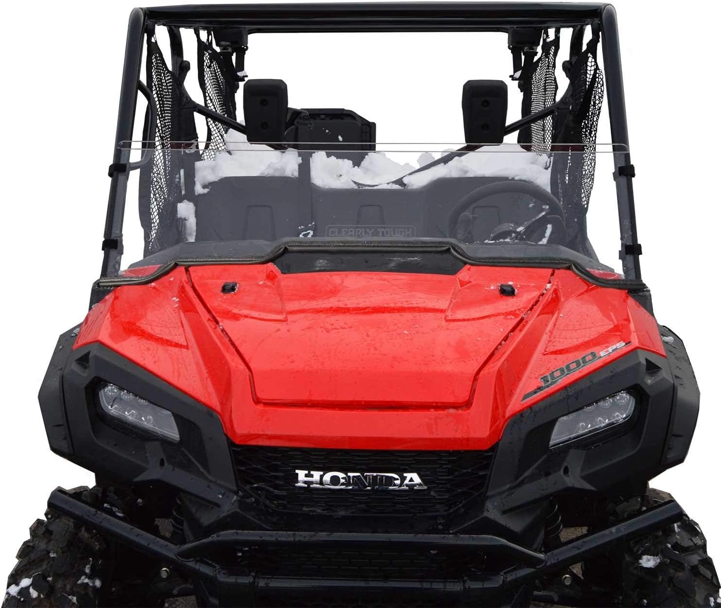 Honda Pioneer 1000 / 1000-5 Half Windshield by Clearly Tough | SCRATCH RESISTANT | Easy on and off | Premium Lexan MR10 poly w/ Hard Coat | Proudly Made in America!
