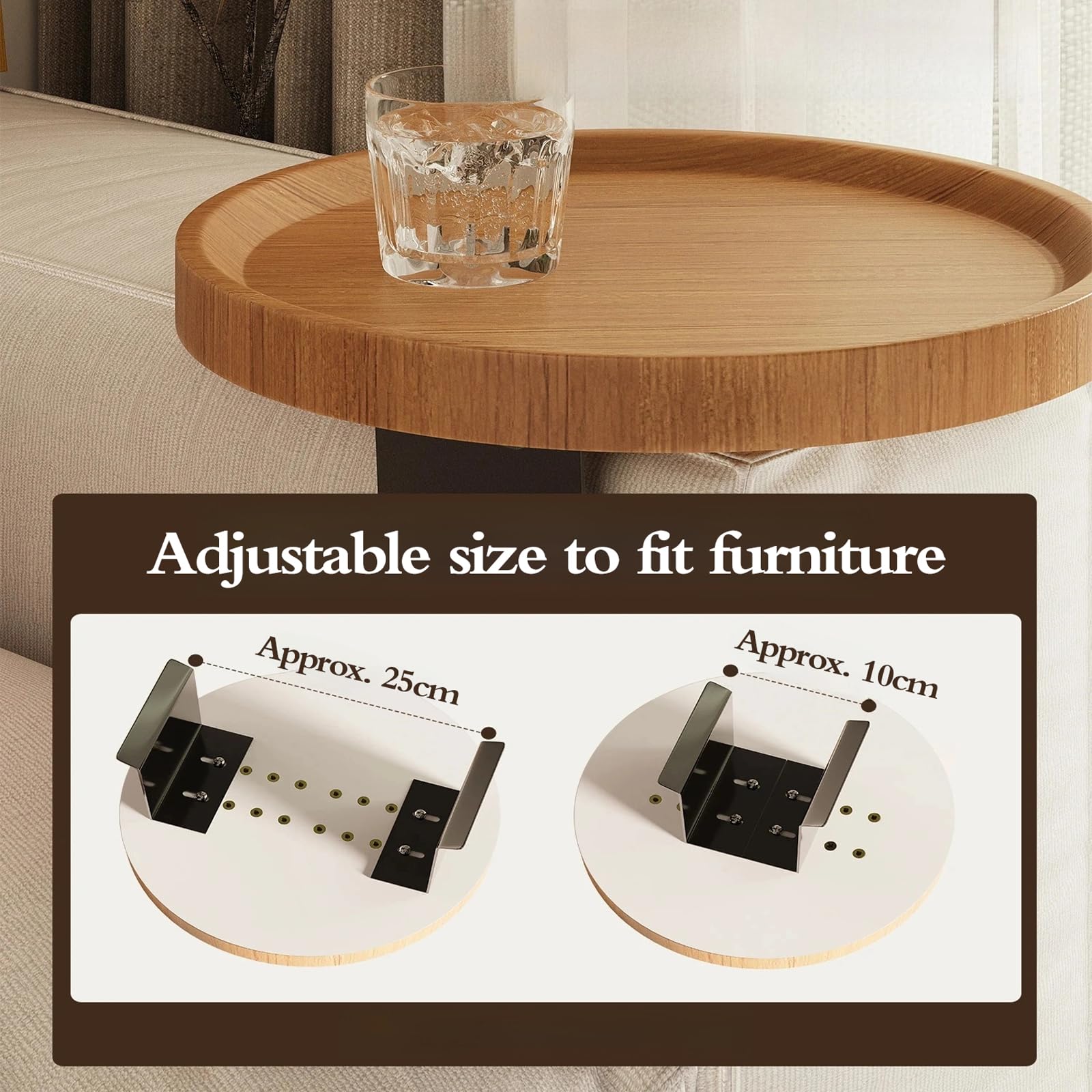 Bandeja para Reposabrazos para Sofá Flexible,Bandeja Brazo Sofa Antideslizante,Bandeja para reposabrazos de sofá,Ahorra Espacio,Fácil de Limpiar,para Aperitivos,teléfono,Bebidas