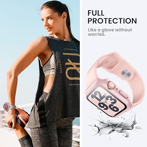 Miniatura 4 de Tensea Funda protectora de pantalla impermeable para Apple Watch SE2 Series SE 6, 5, 4, 1.575in, accesorios para iWatch de PC, película de vidrio