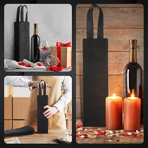 Miniatura 5 de 36 bolsas de vino individuales de Navidad, bolsa de regalo de vino de Navidad, bolsas reutilizables de tela no tejida para regalos, bolsas de mano,
