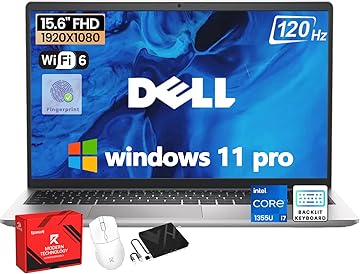 DC15250 15.6 Business Student Laptop - FHD IPS Anti-Glare Display 120Hz, Intel 10-Core i7-1355U, 32 GB RAM, 1 TB SSD, Backlit KB, Webcam, Finger Print, Wi-Fi 6, Windows 11 Pro, w/Accessories