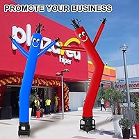 Vista 7 de MOUNTO Juego completo de marioneta bailarina voladora de 1,83 m con ventilador de 1/3 hp (ROJO)