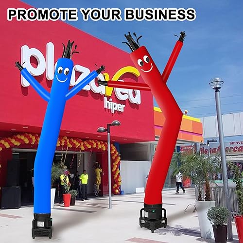 Miniatura 7 de MOUNTO Bailarín de marionetas de mosca de 6 pies con soplador de 13 hp Set completo (rojo)